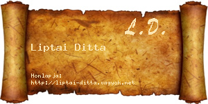 Liptai Ditta névjegykártya